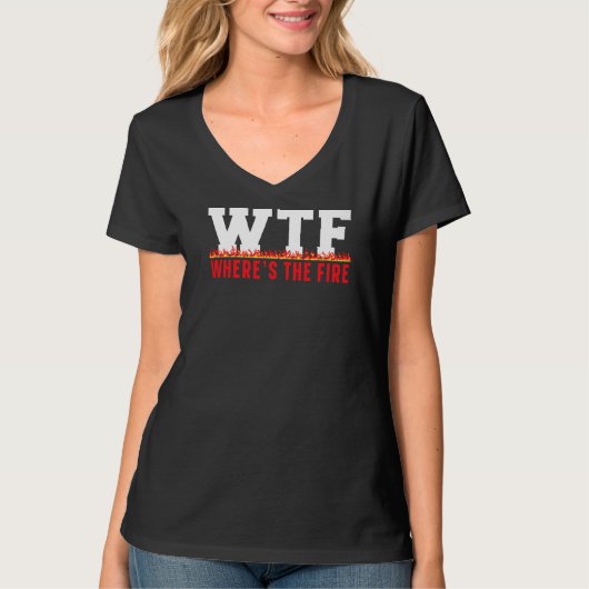 T-shirt Où est le pompier pompier pompier Fir Fir (Devant)