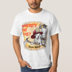 T-shirt Où est l'incendie Pompiers