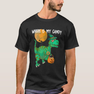 T-shirt Où Est Mon Candy Trex Dinosaur Garçons Enfants Hal