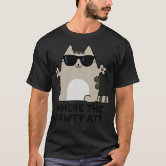 T-shirt Où La Pawty À La Mignonne Partie Chat Pun