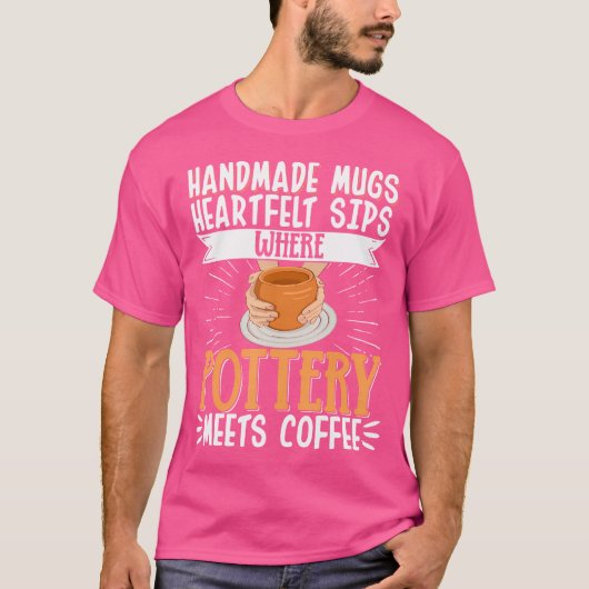 T-shirt Où la poterie rencontre le café Créateur de poteri (Devant)
