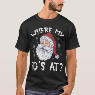 T-shirt Où Mes Hôtes À Noël Pyjamas Père Noël Adulte