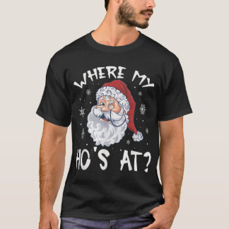 T-shirt Où Mes Hôtes À Noël Pyjamas Père Noël Adulte