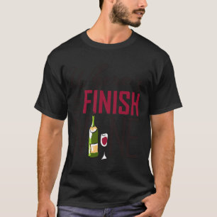 T-shirt Où se déroule le marathon de fond de vin finlandai