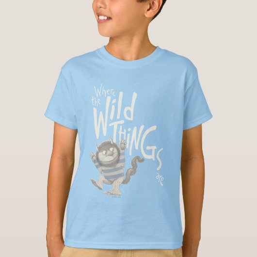 T-shirt Où sont les monstres Citation - Bleu (Devant)
