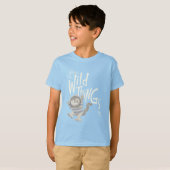 T-shirt Où sont les monstres Citation - Bleu (Devant entier)