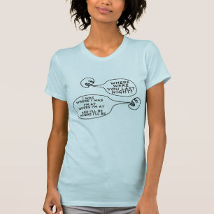 T-shirt Où suis-je Je ne me demande pas si je ne sais pas
