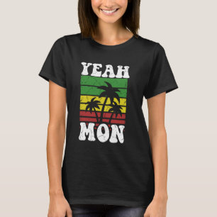 T-shirt Ouais Mon Jamaïcain Vintage Sunset Jamaïque vacanc