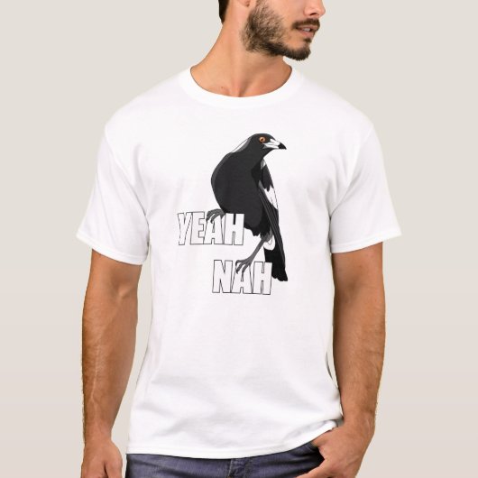 T-shirt Ouais Nah drôle Sangue australienne magpie chemise (Devant)