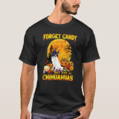 T-shirt Oubliez Candy Donnez-Moi Chihuahua Citrouille Hall (Devant)