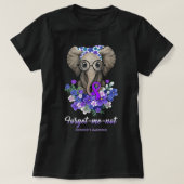 T-shirt Oubliez-moi pas Alzheimer Sensibilisation Eléphant (Design devant)