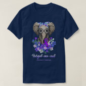 T-shirt Oubliez-moi pas Alzheimer Sensibilisation Fleur d' (Design devant)