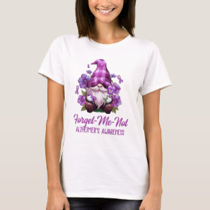 T-shirt Oubliez-moi pas pourpre Alzheimer de sensibilisati