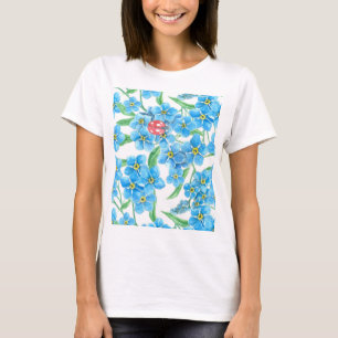 T-shirt Oubliez-moi un motif floral sans couture