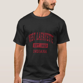 T-shirt Ouest Lafayette Indiana Dans Le Sport Rouge