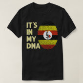 T-shirt Ouganda Dans Mon ADN L'équipe du drapeau ougandais (Design devant)