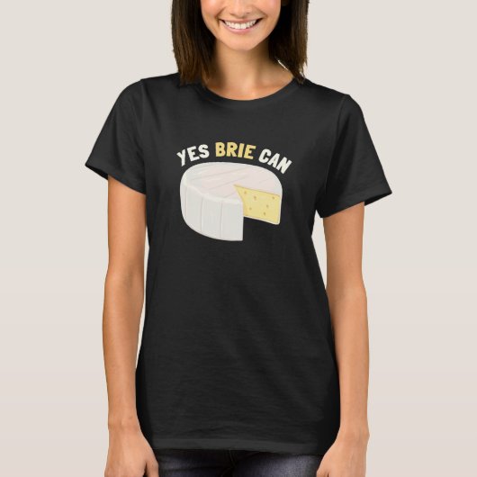 T-shirt Oui Brie Can Fromage Aliments Pun Brie (Devant)