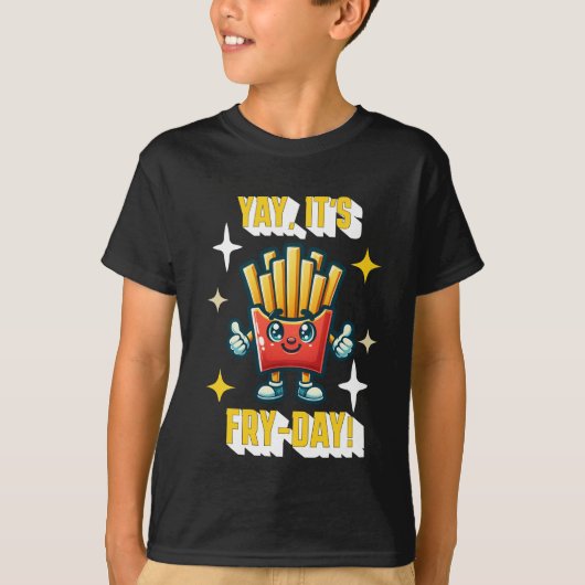 T-shirt Oui, c'est Fry-Day ! Funny Kawaii French Fries (Devant)