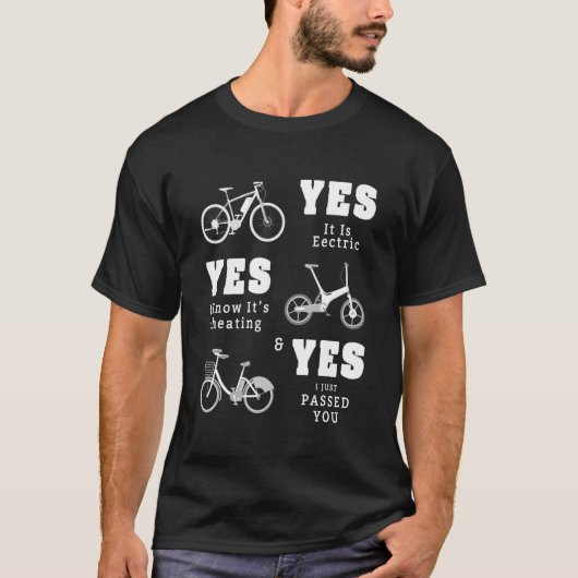 T-shirt Oui C'Est Une Idée Électrique De Vélo Pour Les Ner (Devant)