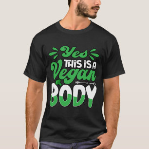 T-shirt Oui c'est végétalien végétalien corps végétalien v