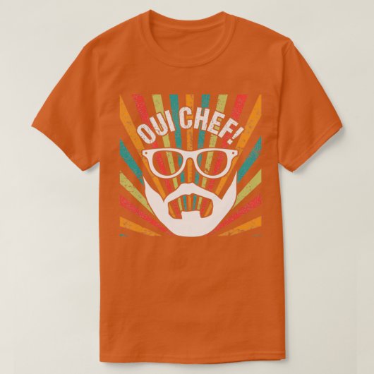 T-shirt Oui Chef Chef Cuisine Chef Restaurant 4 (Design devant)