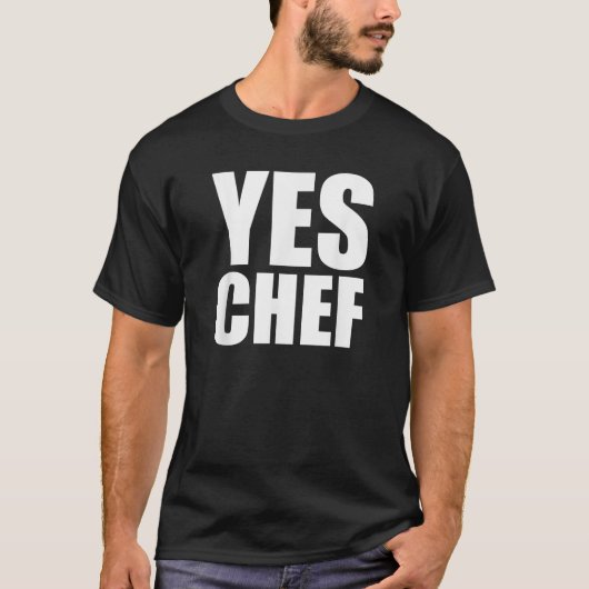 T-shirt Oui Chef Funny Chef Funny Cook Dit Cuisine Cook (Devant)