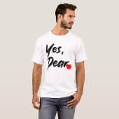 T-shirt Oui, Cher Coeur Valentines (Devant entier)