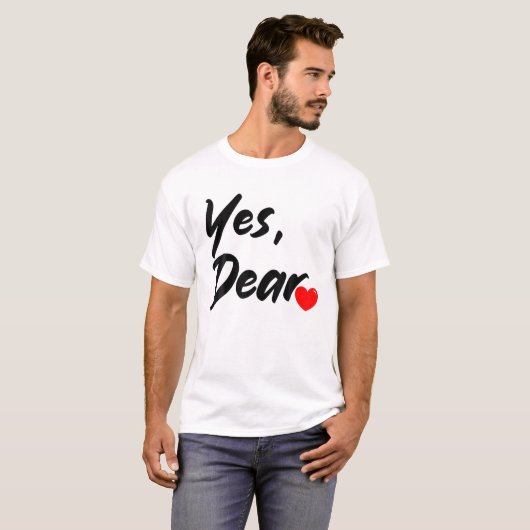 T-shirt Oui, Cher Coeur Valentines (Devant entier)