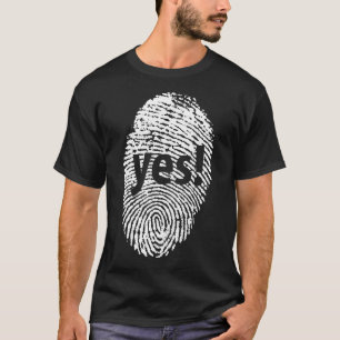 T-shirt Oui : empreinte digitale