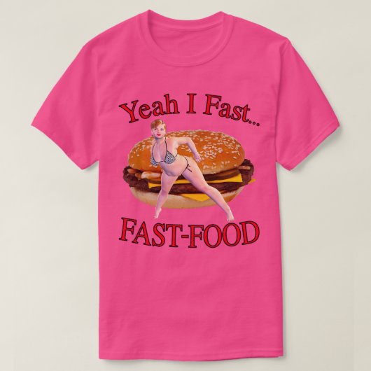 T-shirt Oui, Fast Food (Design devant)