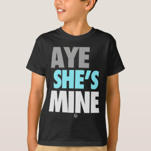 T-shirt Oui il est le mien (cyan)