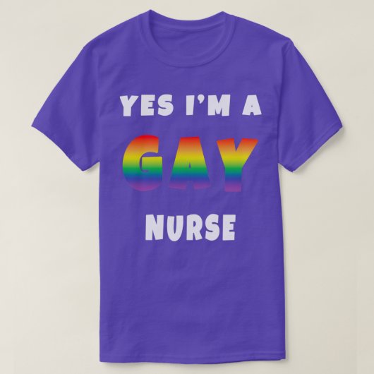 T-shirt OUI Ix27M UNE INFIRMIÈRE GAY (Design devant)