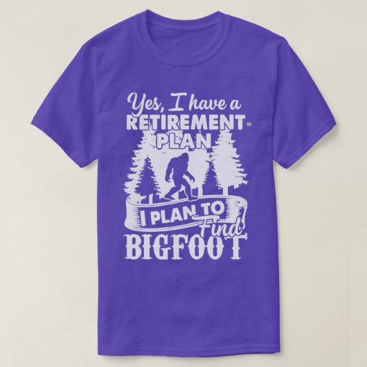 T-shirt Oui J'Ai Un Régime De Retraite Bigfoot Funny Anim (Design devant)