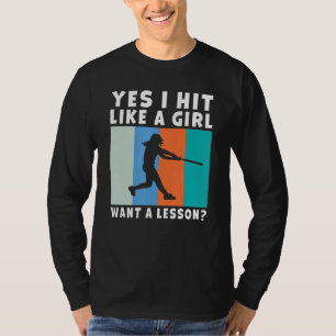 T-shirt Oui je frappe comme une Fille veux une Leçon Fille