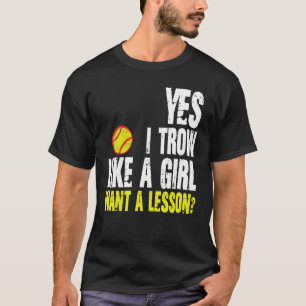 T-shirt Oui Je Jette Comme Une Fille Veut Une Leçon De Spo