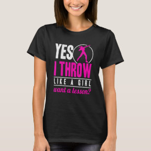 T-shirt Oui Je Jette Lika Une Fille Tirant Putter Track Et