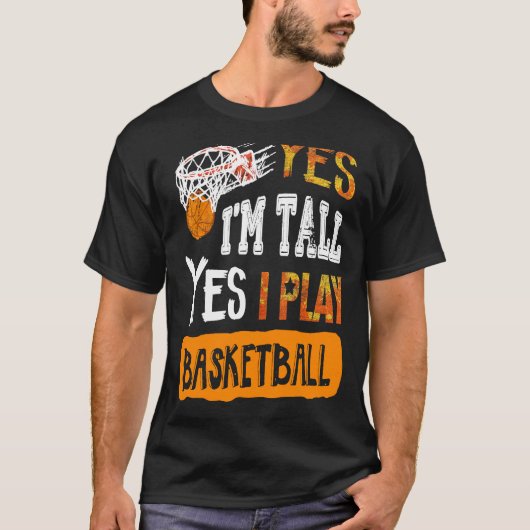 T-shirt Oui Je Joue Au Basket (Devant)