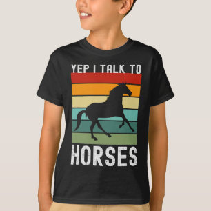 T-shirt Oui Je Parle À Chevaux Agriculteur Animal Horseck