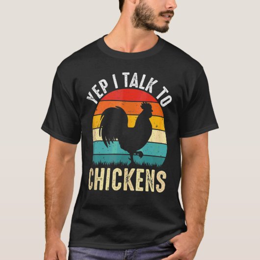 T-shirt Oui, Je Parle À Chickens Damen Herren Hühner Bäuer (Devant)
