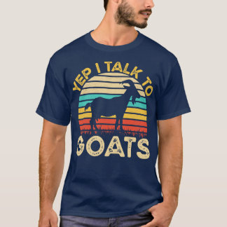 T-shirt Oui Je Parle Aux Chèvres Vintage Funny Chèvres Agr