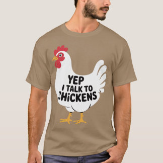 T-shirt Oui je parle aux poules - Agriculteur