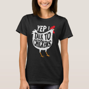 T-shirt Oui je parle aux poules Dame fermière amoureuse de