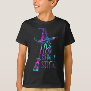 T-shirt Oui je peux conduire un bâton drôle d'Halloween Sp