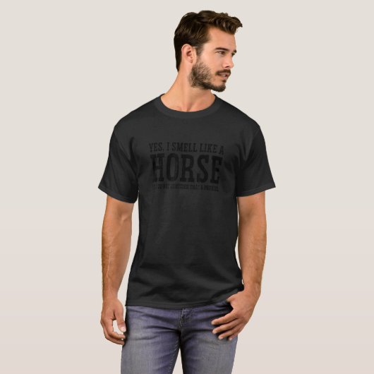 T-shirt Oui Je Sens Comme Un Cheval Équestre Équitation F (Devant entier)