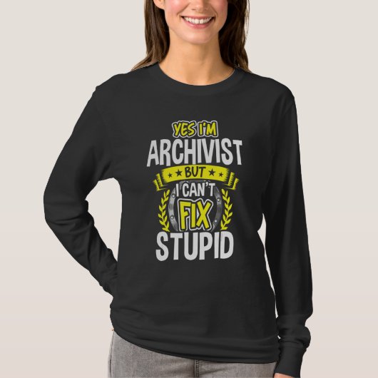 T-shirt Oui, je suis archiviste (Devant)
