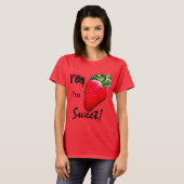 T-shirt Oui, je suis Chemise Fraise Douce (Devant entier)