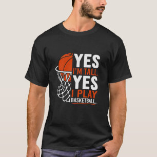 T-shirt Oui Je suis Grand Funky Basketball Art Pour Hommes