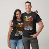 T-shirt Oui Je suis mélangé avec Black Pride African Ameri (Unisexe)
