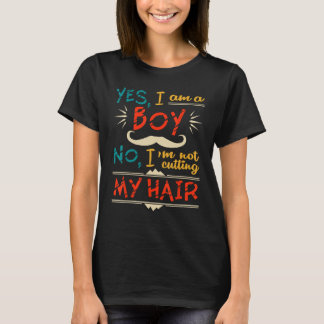 T-shirt Oui, je suis un garçon. Non je ne coupe pas mes ch
