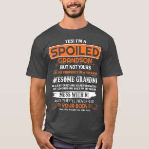 T-shirt oui je suis un petit-fils gâté d'un fou génial
